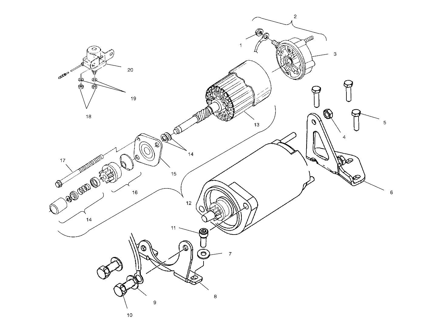 STARTING MOTOR - S03NP5CS/5CSA/5CSB/6ES/6ESA/6ESB-S03NA5CS/6ES-S03NF5CS/6ES-S03NE5CS/6ES (4977827782E08)