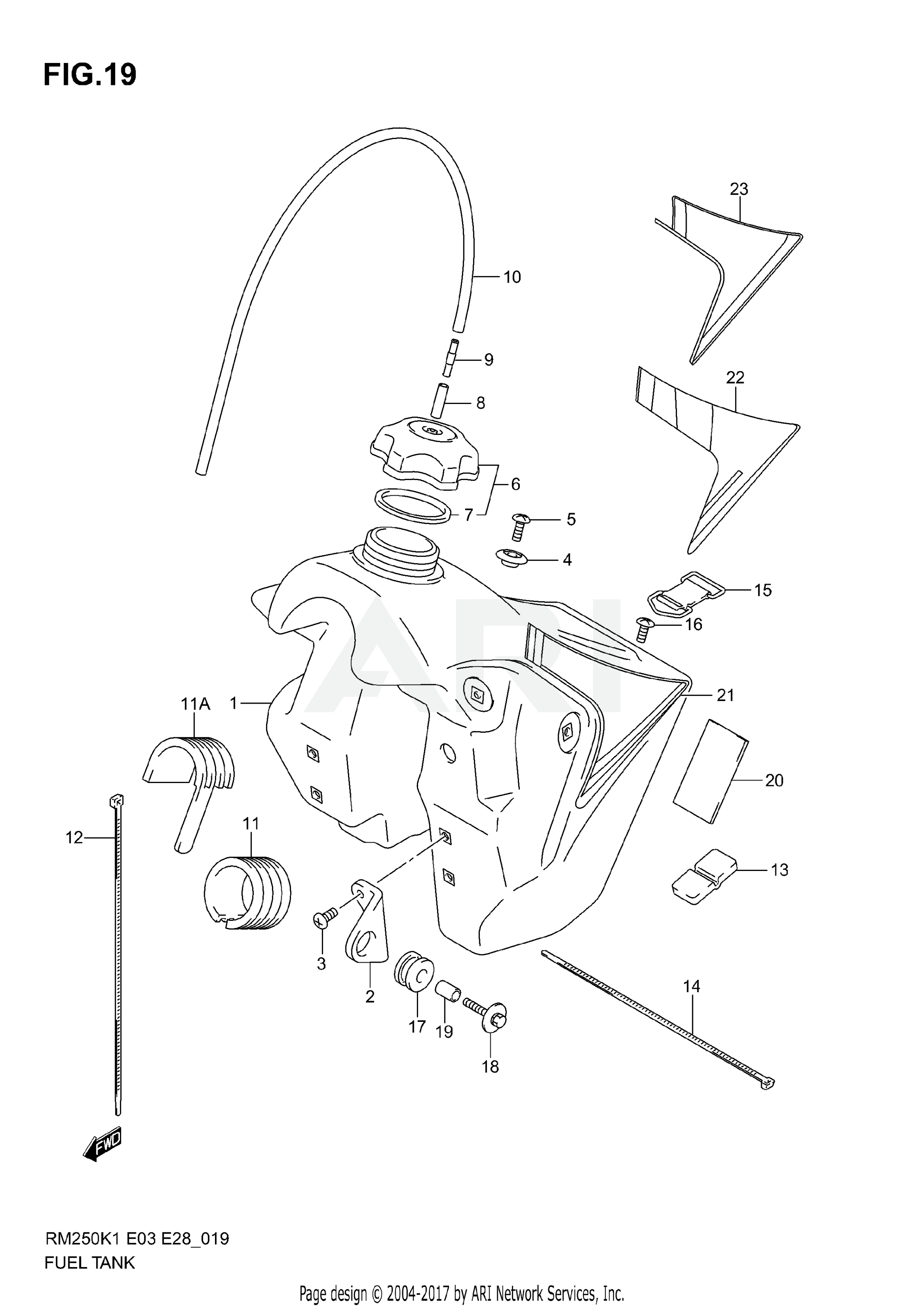 FUEL TANK (MODEL K1/K2/K3)