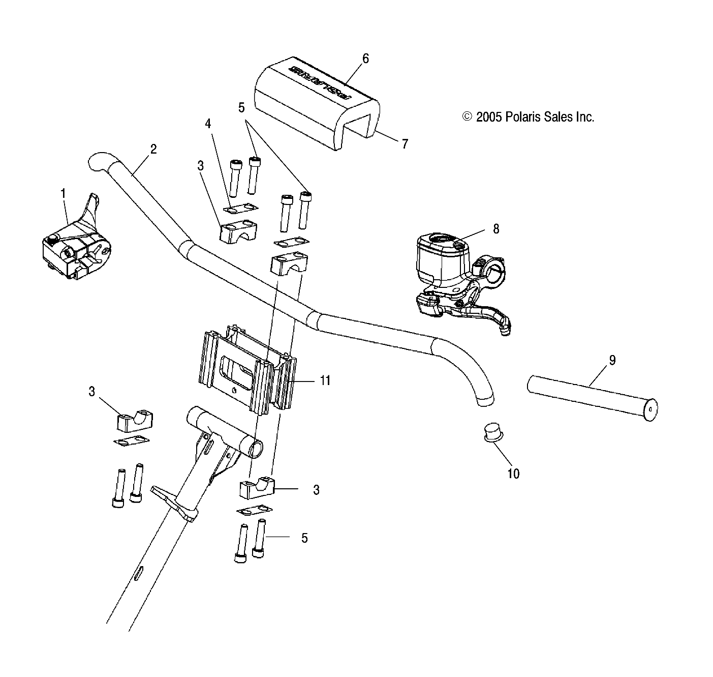 STEERING, HANDLEBAR MOUNTING - S09MX6FE (4997179717B02)