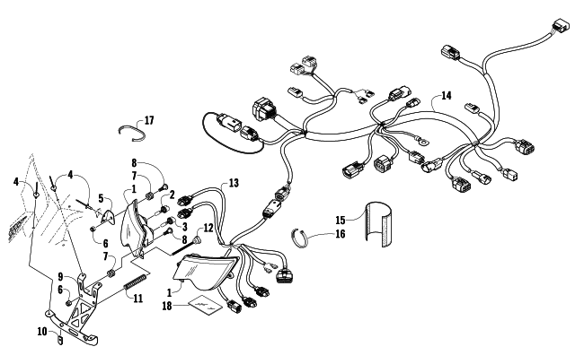 HEADLIGHT AND WIRING ASSEMBLY