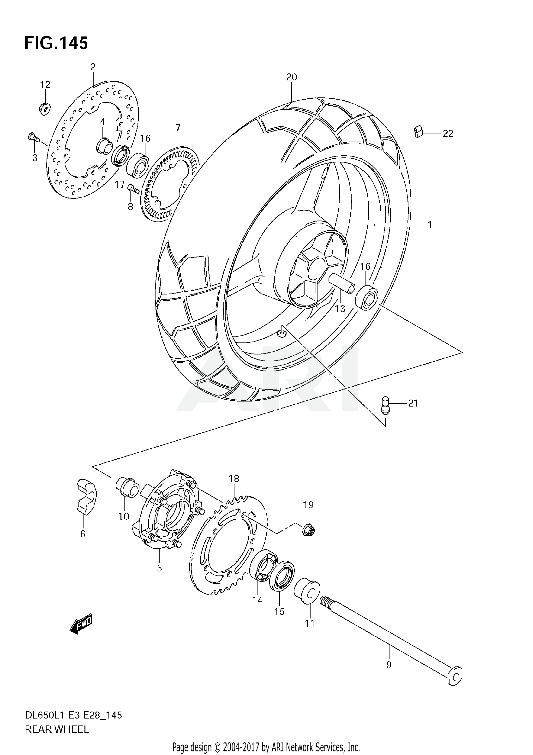 REAR WHEEL (DL650A L1 E3)