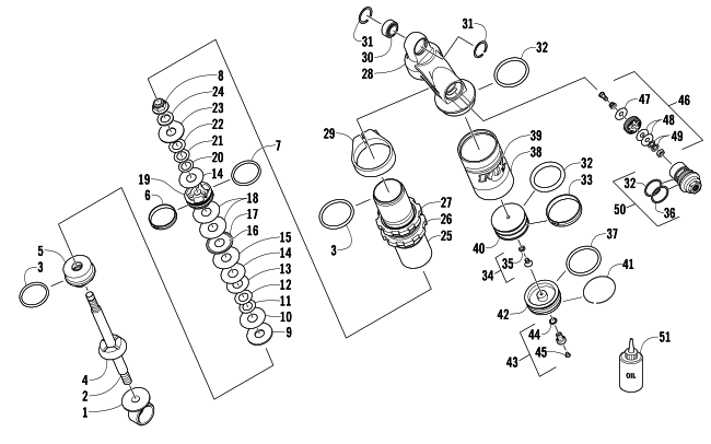 REAR SUSPENSION FRONT ARM SHOCK ABSORBER