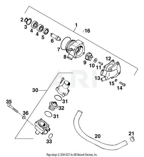 Water Pump, Thermostat
