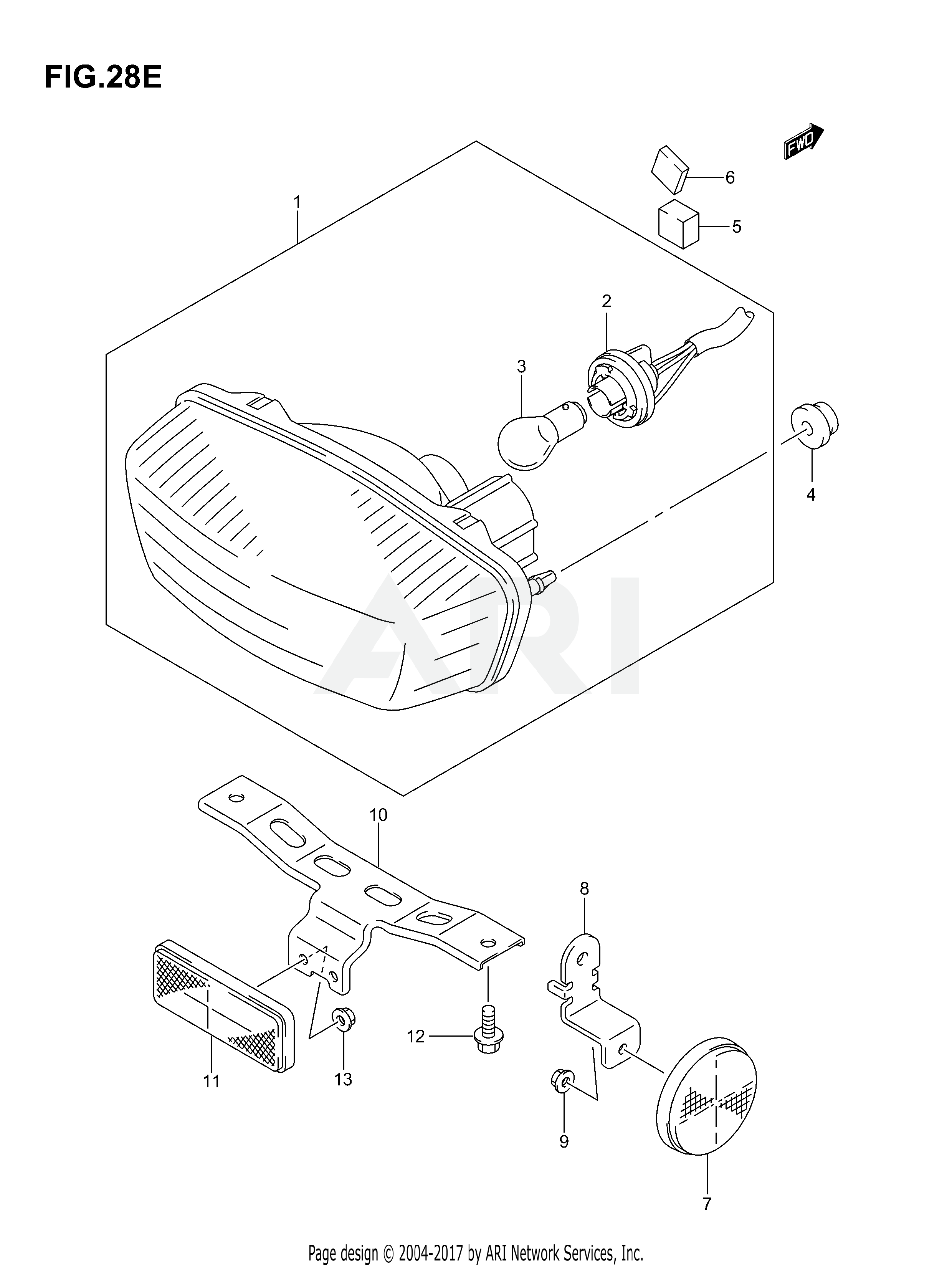 REAR COMBINATION (MODEL K5/K6/K7 E28)