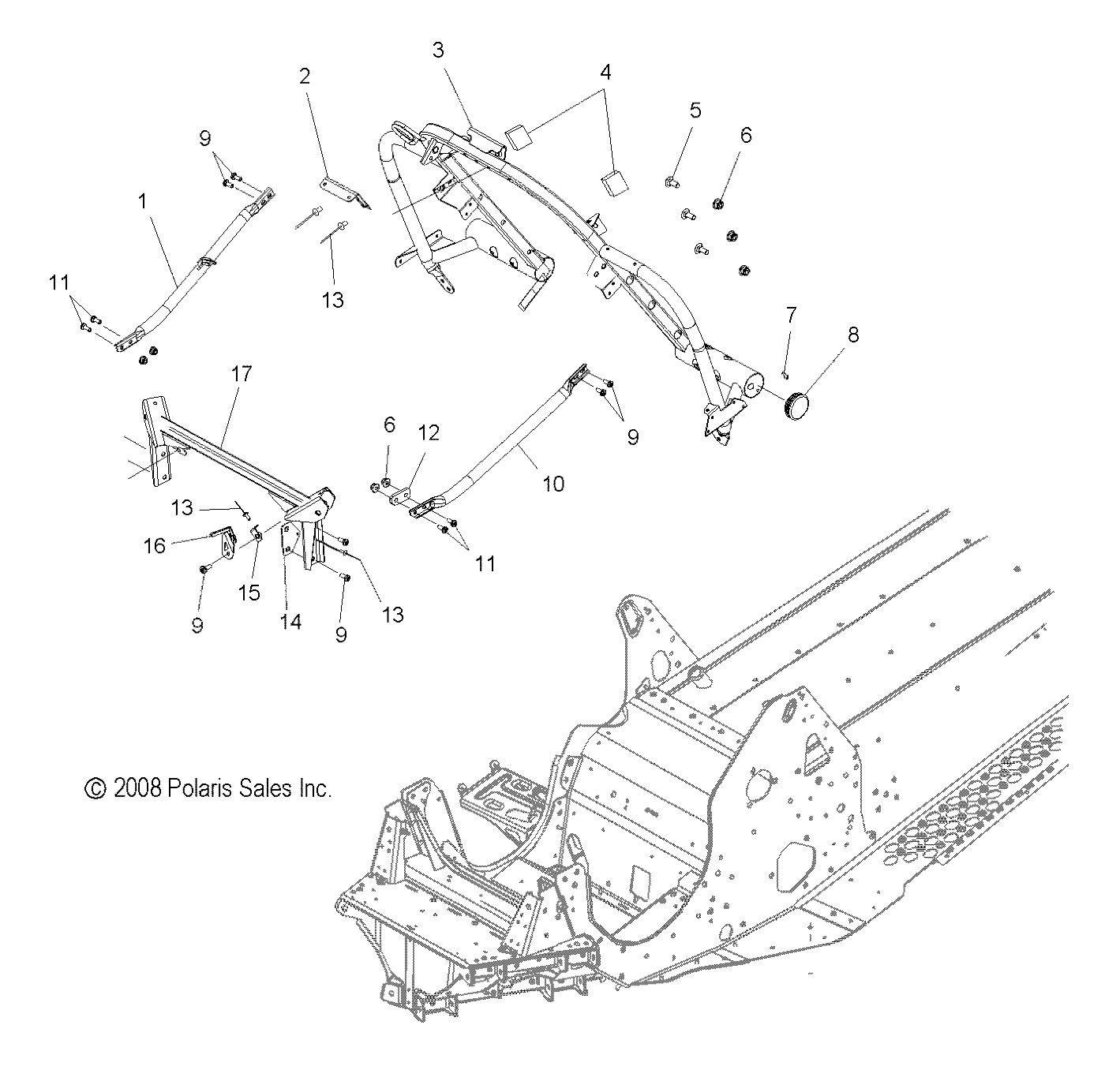 CHASSIS, FRONT - S09PM7JS/JSL (49SNOWCHASSISFRT09700RMK)