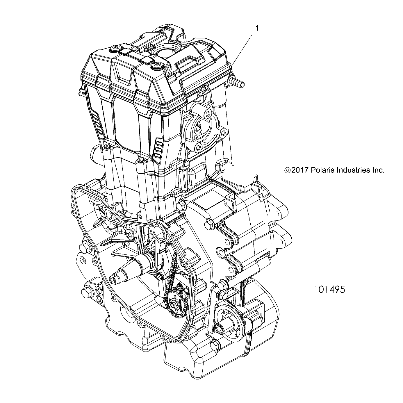 ENGINE, LONG BLOCK - A18DAE57B2 (101495)