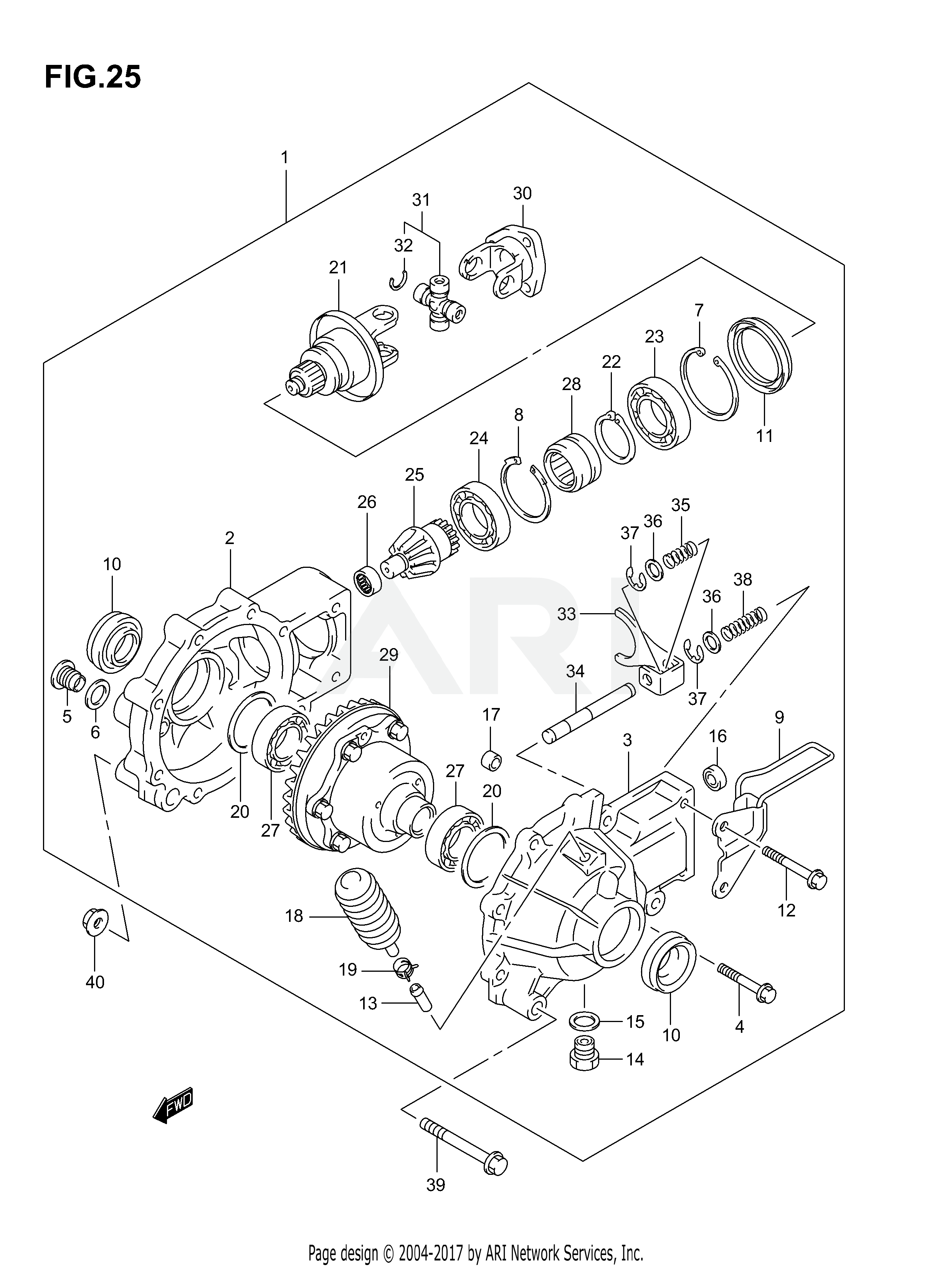 FINAL BEVEL GEAR (FRONT)(MODEL K3/K4,%F.NO.5SAAK46A3X102000)