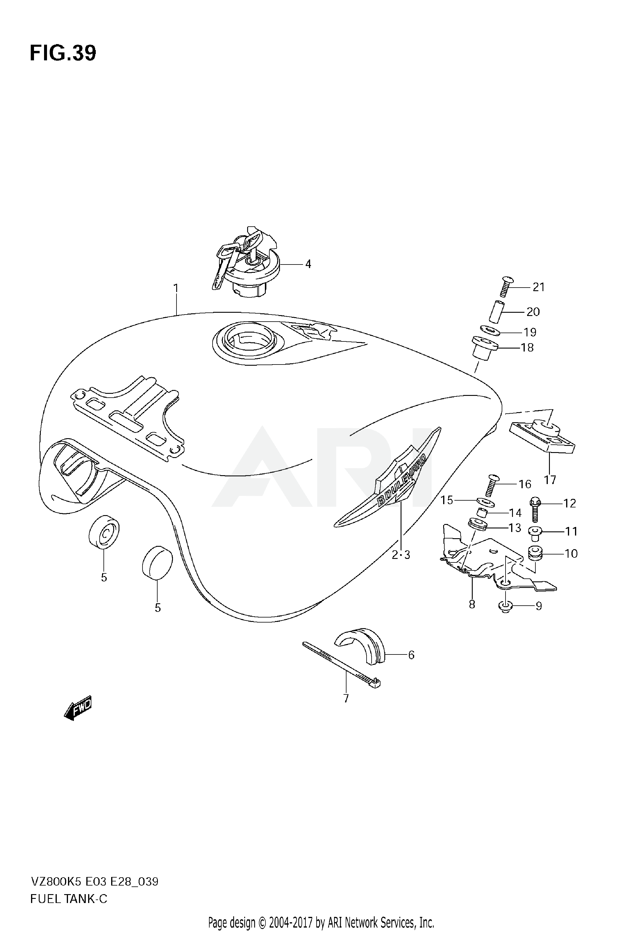 FUEL TANK (MODEL K5/K6)