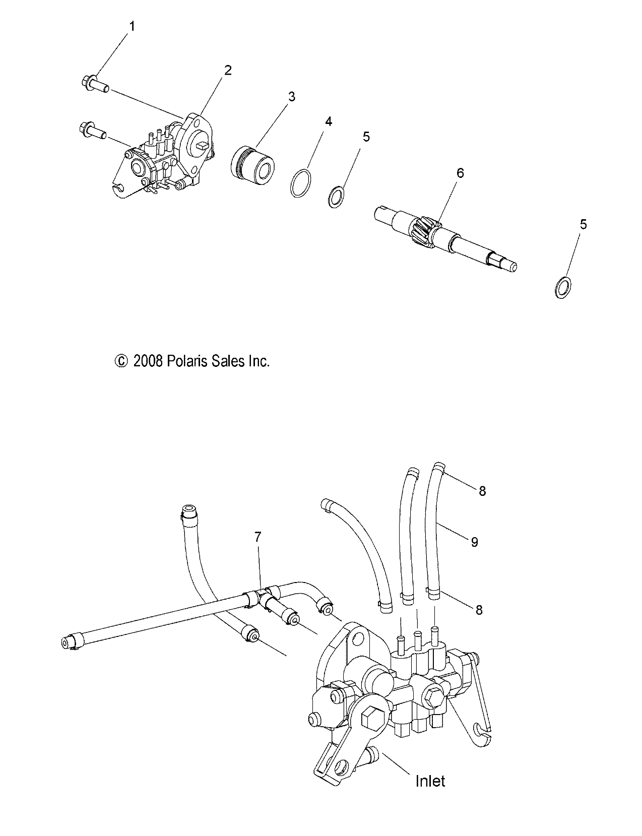 ENGINE, OIL PUMP and LINES - S09PB8ES/ESL (49SNOWOILPUMP09700RMK)