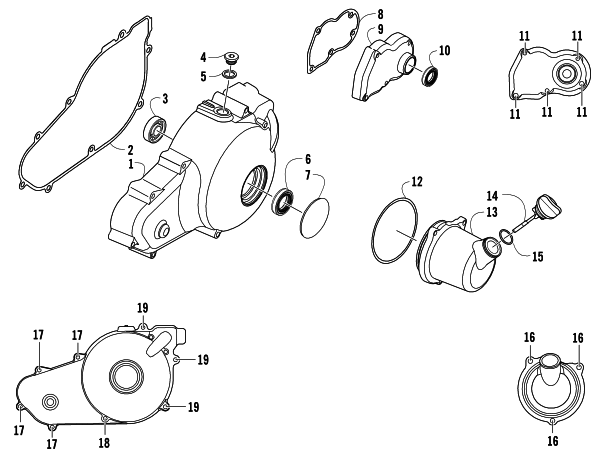 MAGNETO SIDE ENGINE COVERS