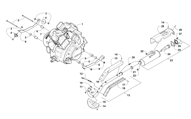 ENGINE AND EXHAUST