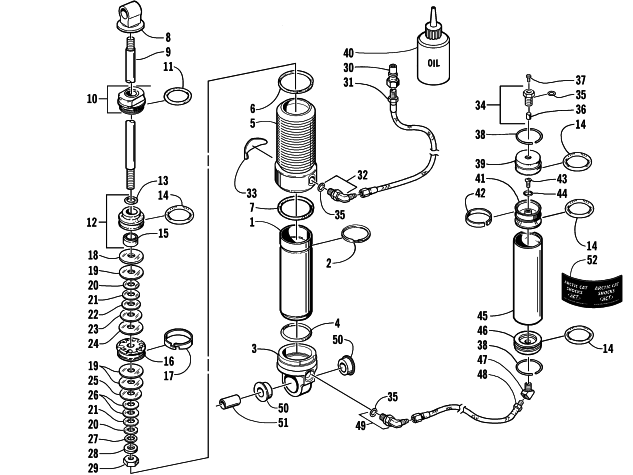 REAR SUSPENSION FRONT ARM SHOCK ABSORBER (LE)