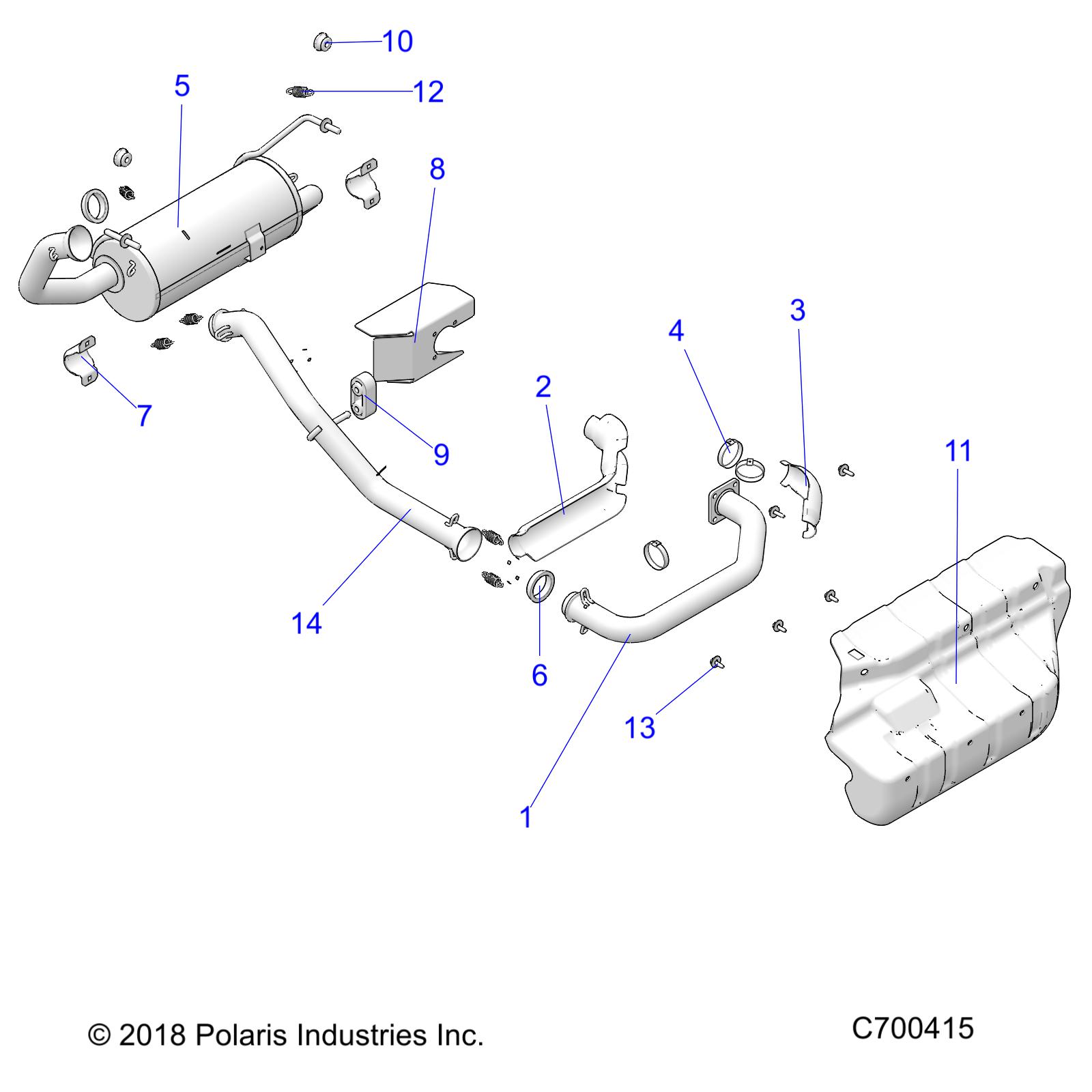 ENGINE, EXHAUST SYSTEM - R20RRED4F1/N1/SD4C1 (C700415)