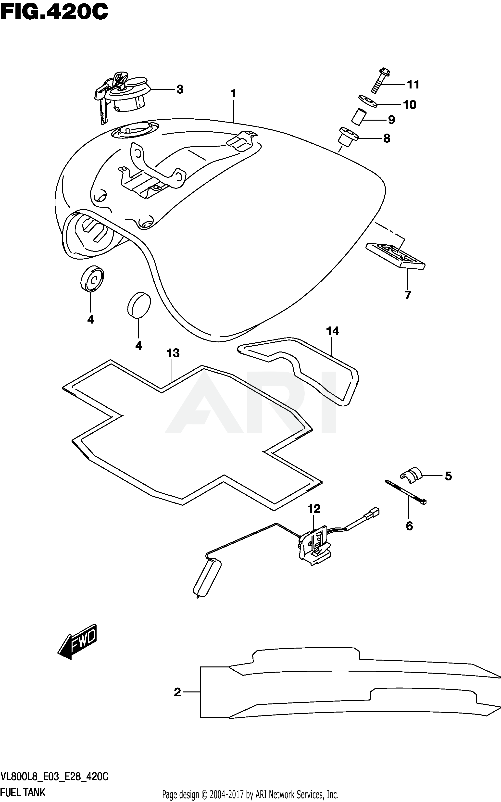 FUEL TANK (VL800L8 E33)