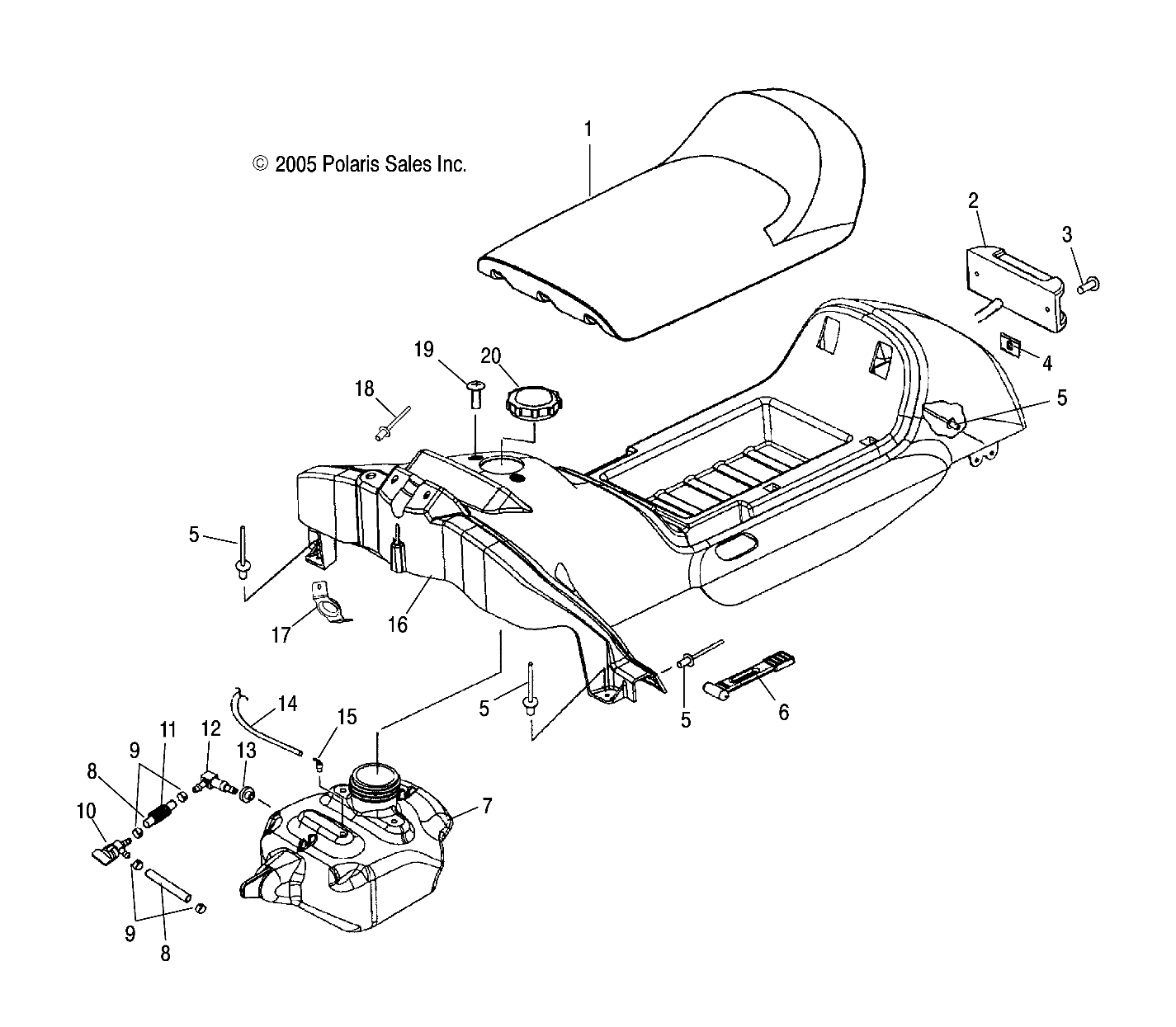 SEAT and GAS TANK - S07WB1AS/AE (4997579757A04)