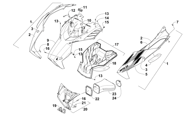 HOOD AND AIR INTAKE ASSEMBLY