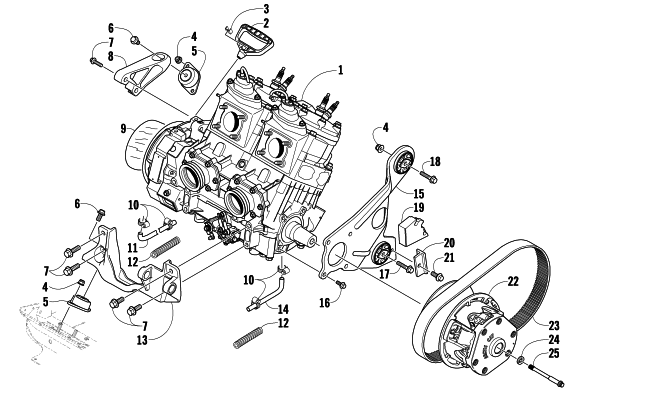 ENGINE AND RELATED PARTS