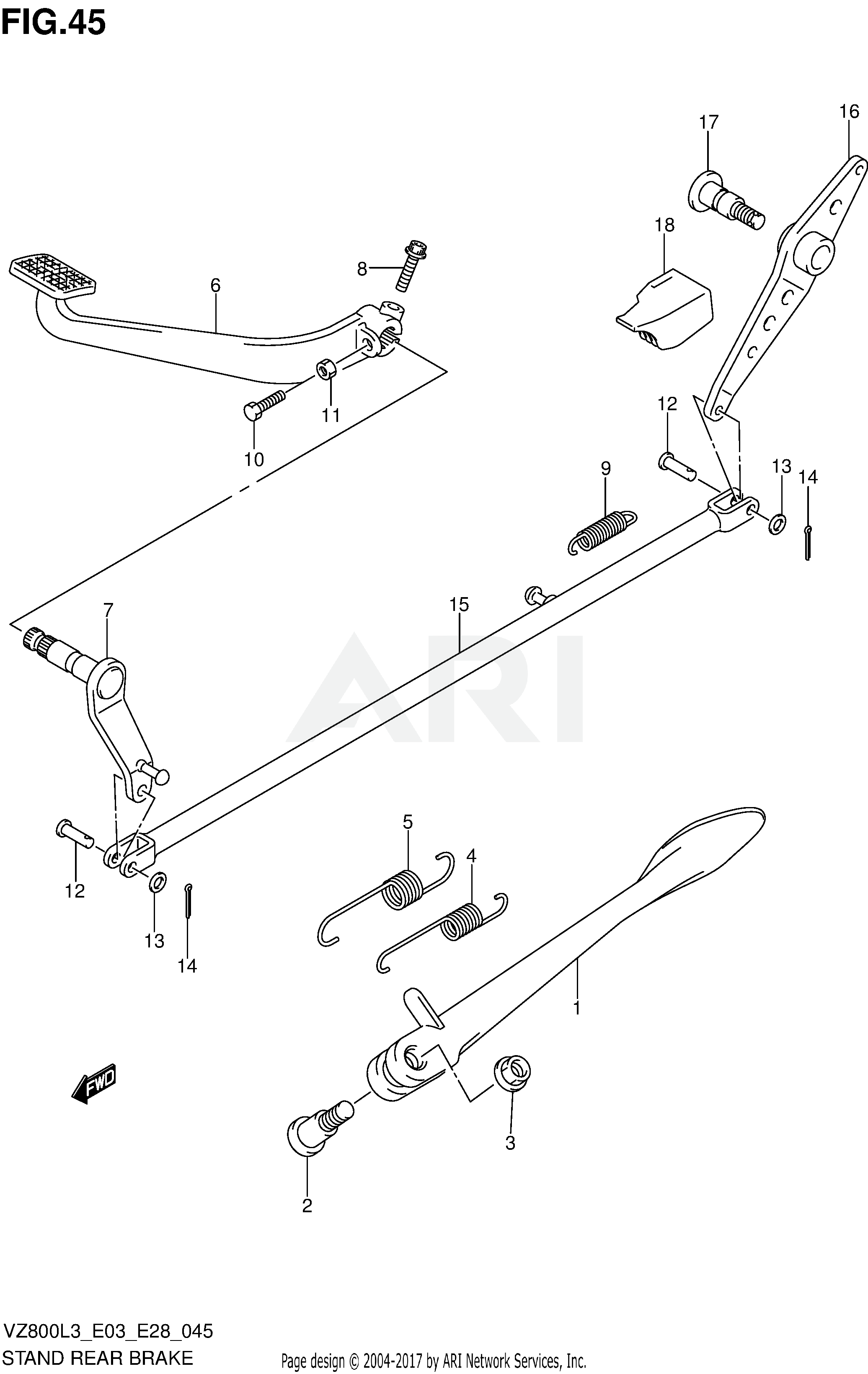 STAND REAR BRAKE