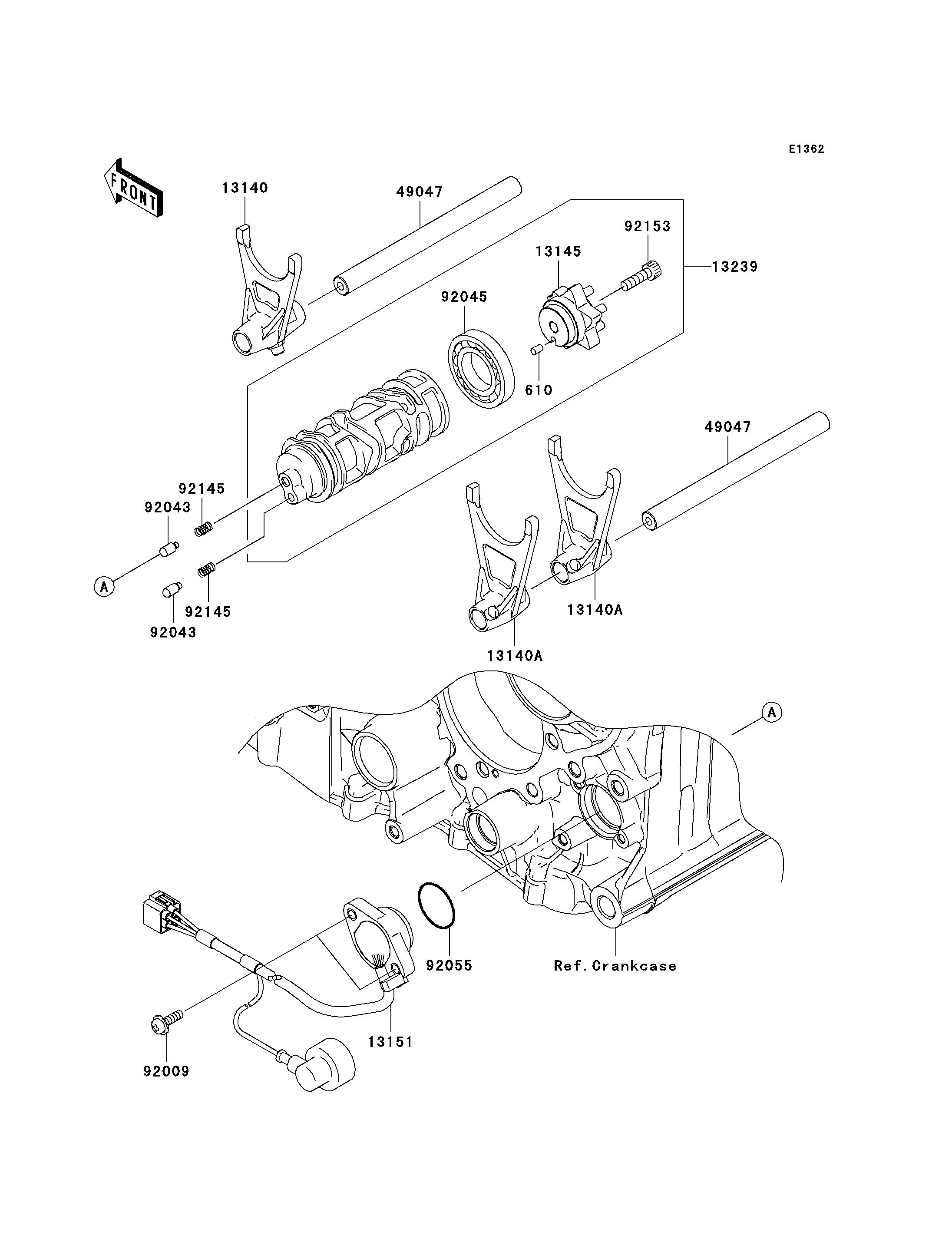 Gear Change Drum/Shift Fork(s)