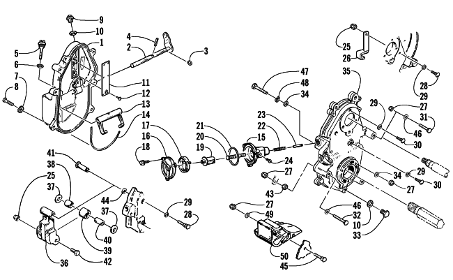 DROPCASE AND CHAIN TENSION ASSEMBLY