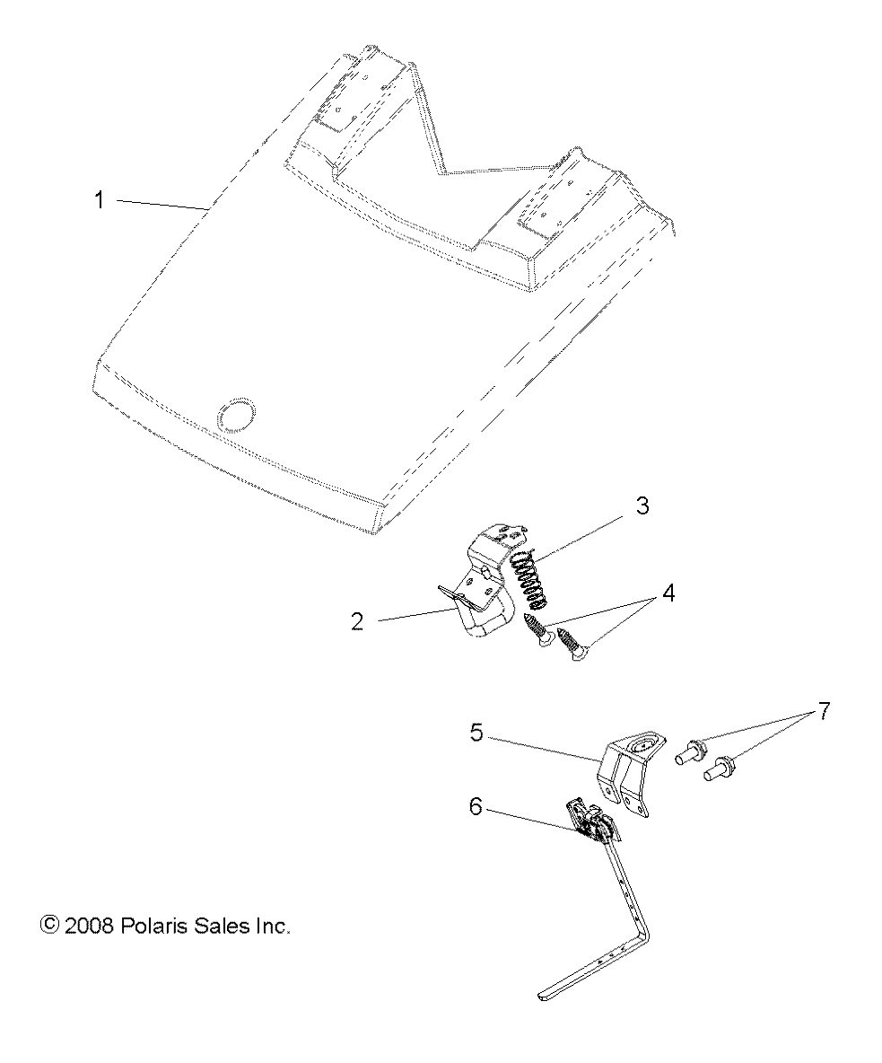 BODY, HOOD LATCH - R10HR76AG/AR (49RGRLATCH097004X4)