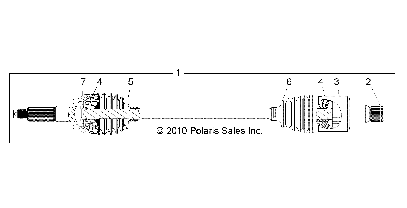 DRIVE TRAIN, REAR HALF SHAFT - R12VE76FX/FI (49RGRSHAFTDRIVERR11RZRS)