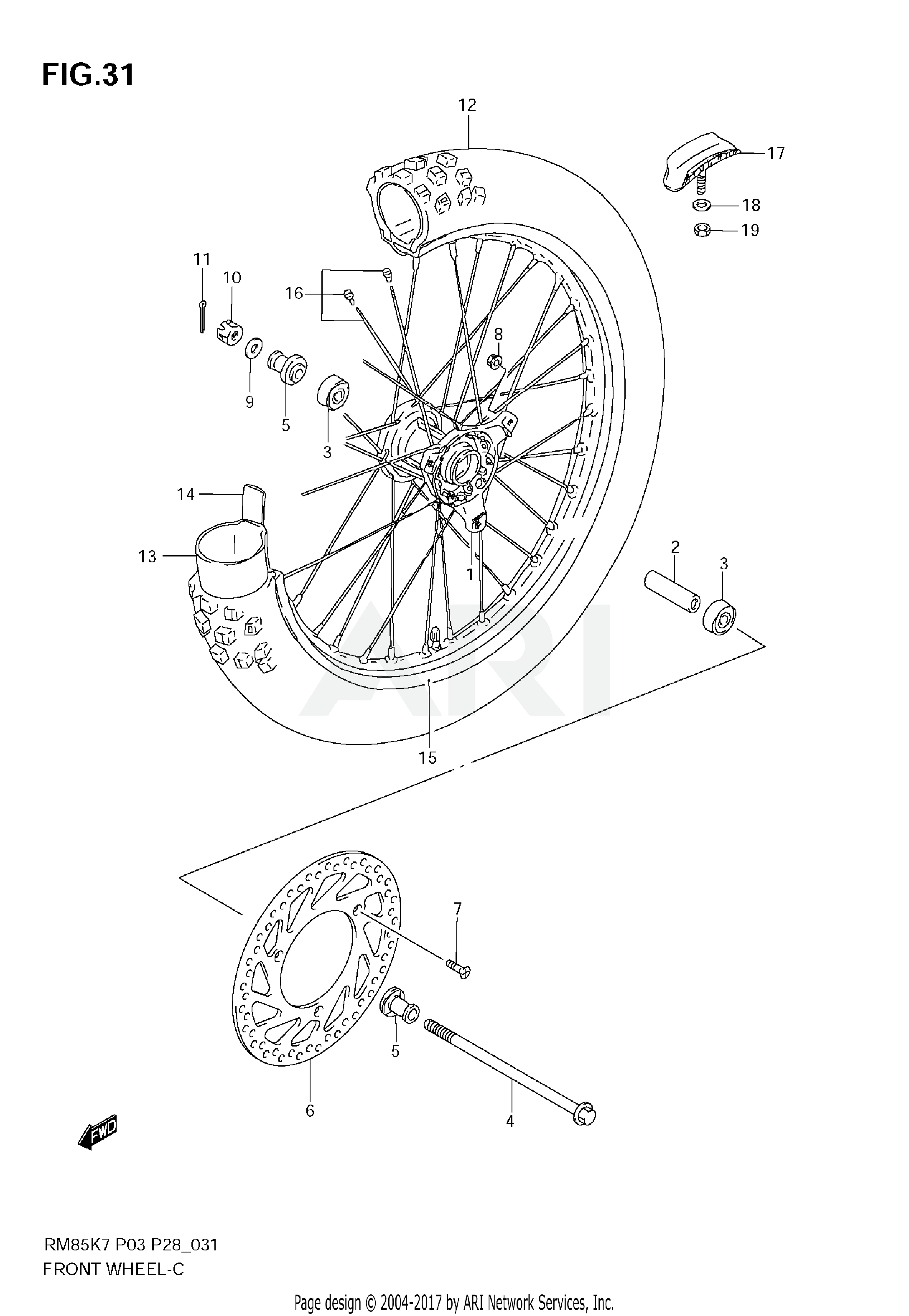 FRONT WHEEL (RM85K7/K8/K9)