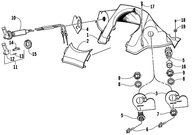 CONSOLE AND SWITCH ASSEMBLY