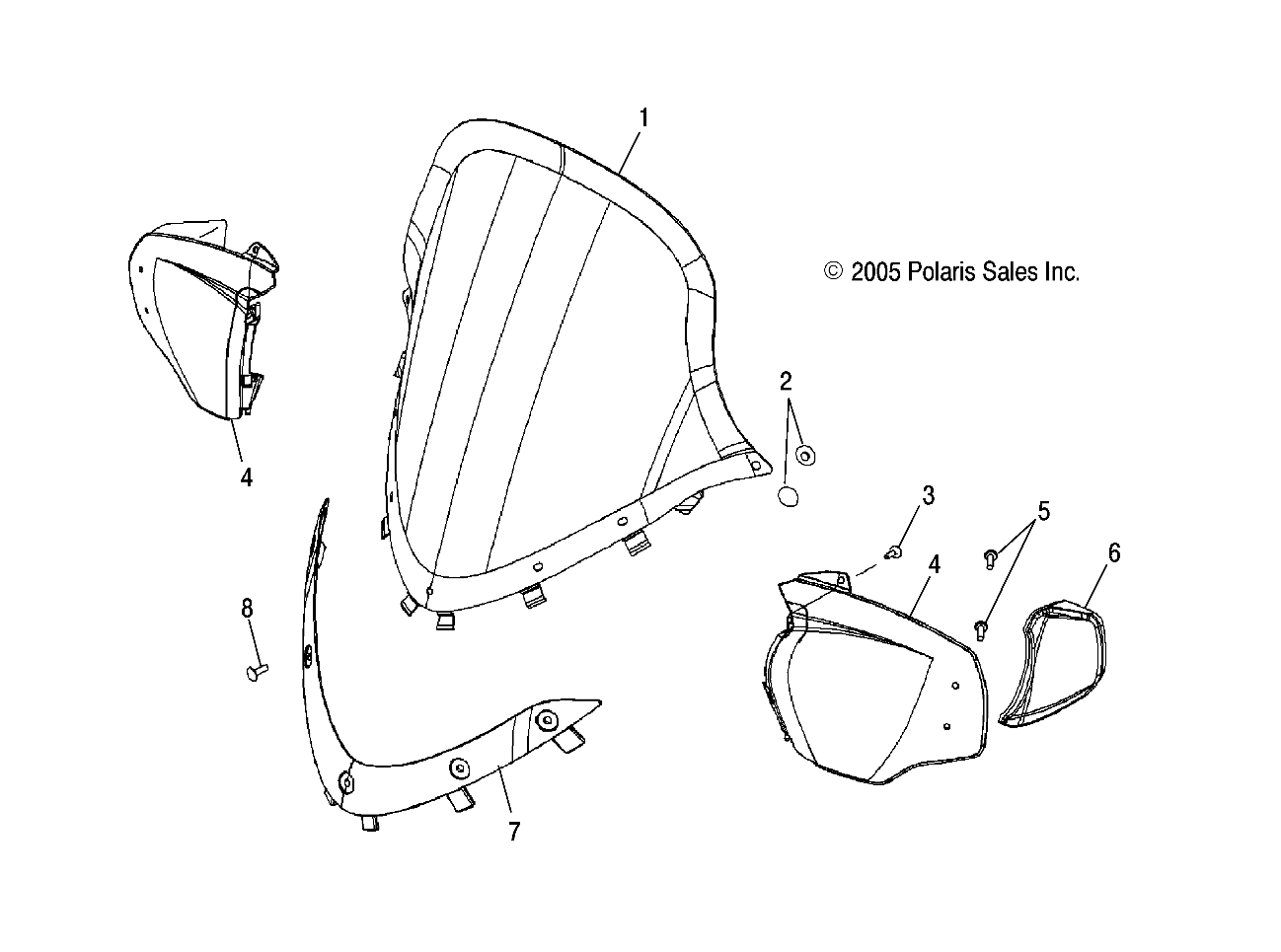 WINDSHIELD and MIRRORS - S06PD7ES/FS (4997339733A13)