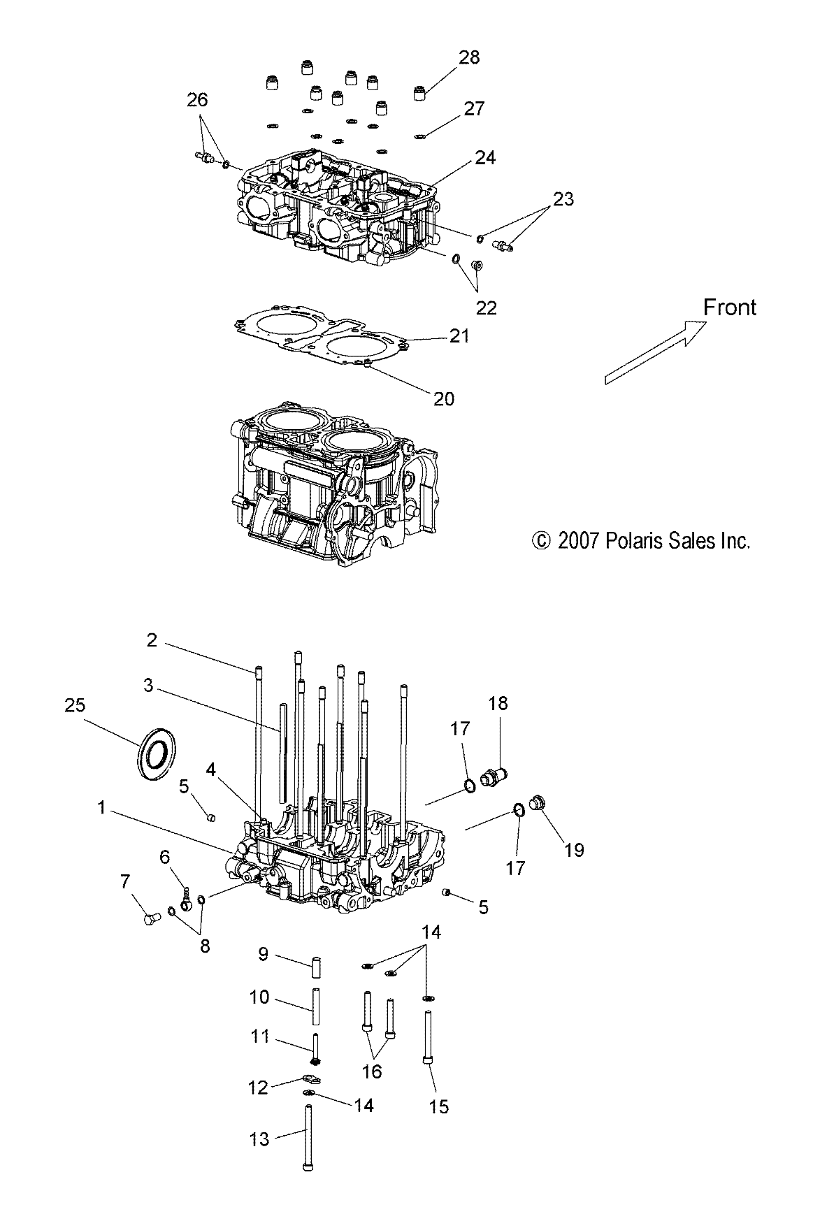 ENGINE, CYLINDER and CRANKCASE - S12PU7ESL/EEL (49SNOWCYLINDER09WIDE)