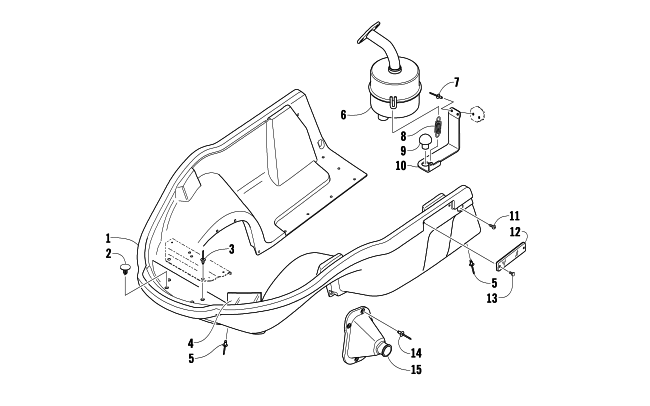 BELLY PAN AND EXHAUST ASSEMBLIES