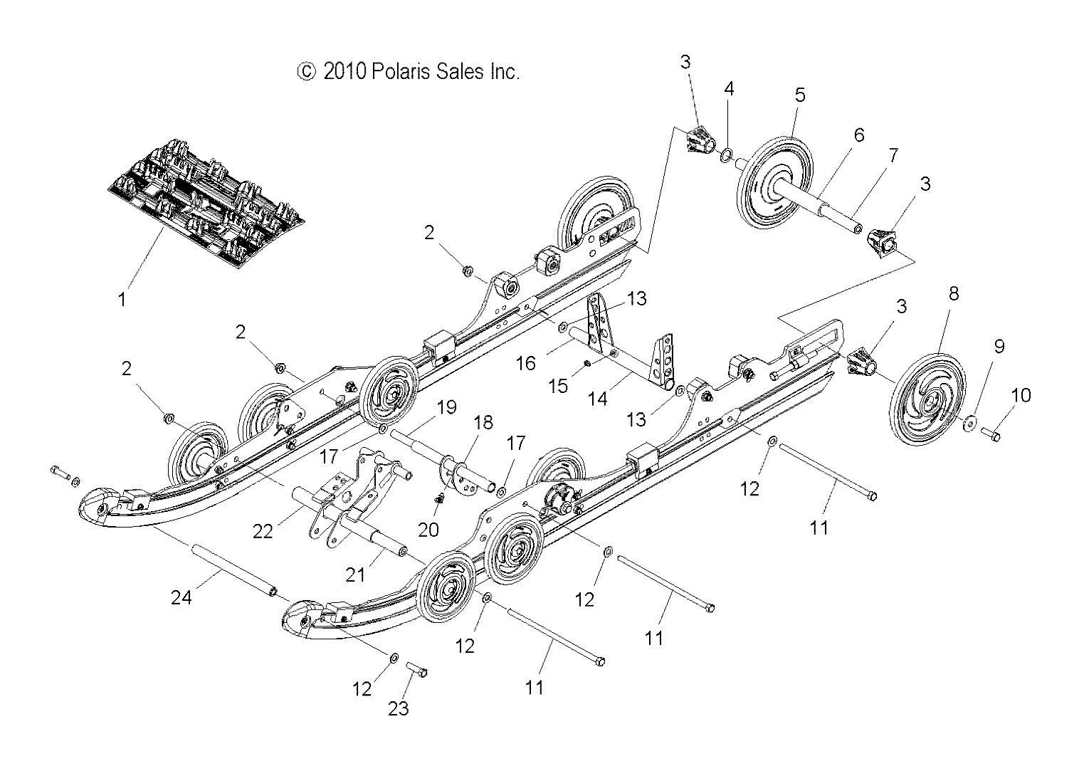 SUSPENSION, REAR - S15PT6HSL/HEL (49SNOWSUSPRR11FSTTRG)