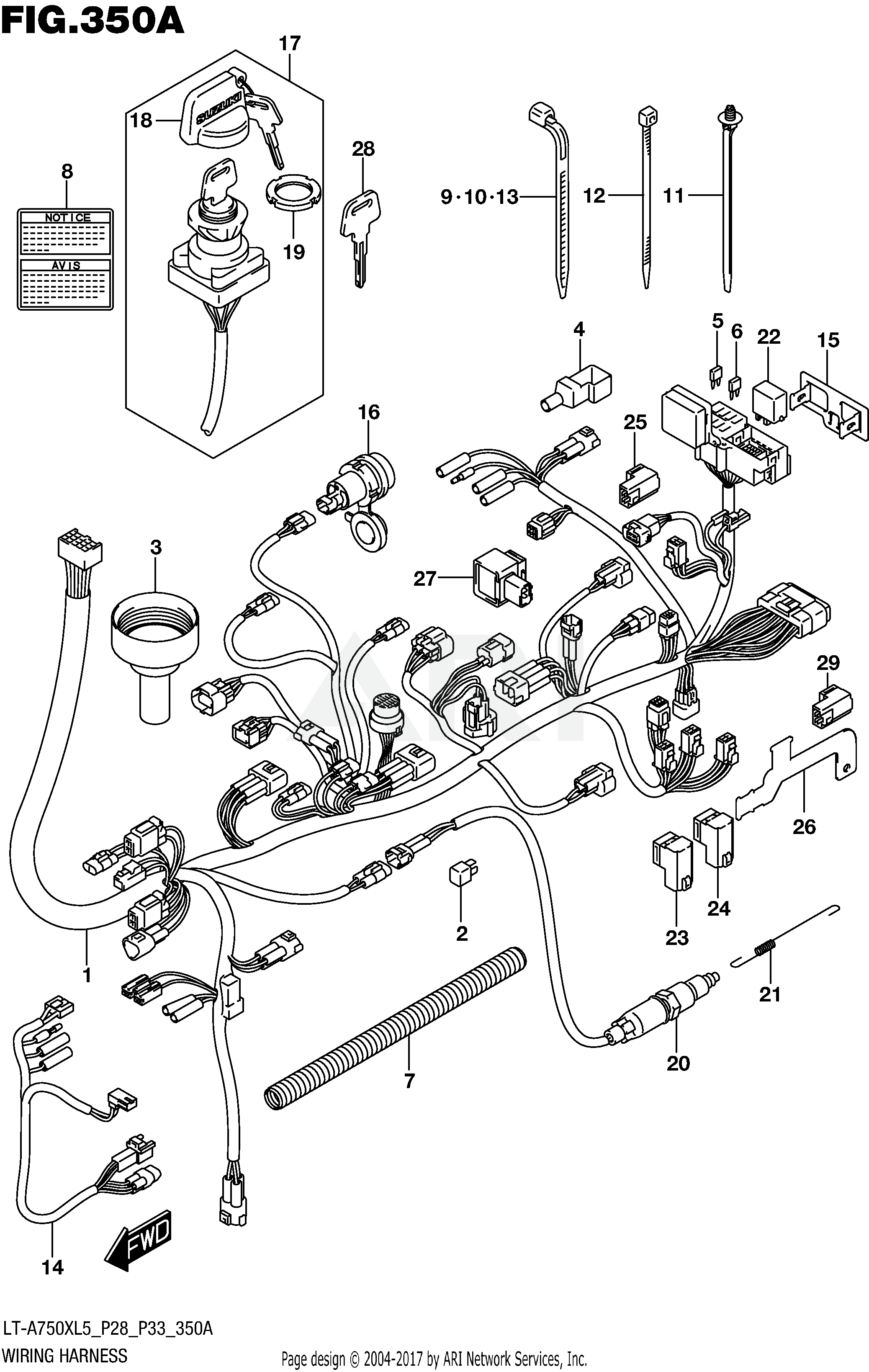 WIRING HARNESS (LT-A750XL5 P28)