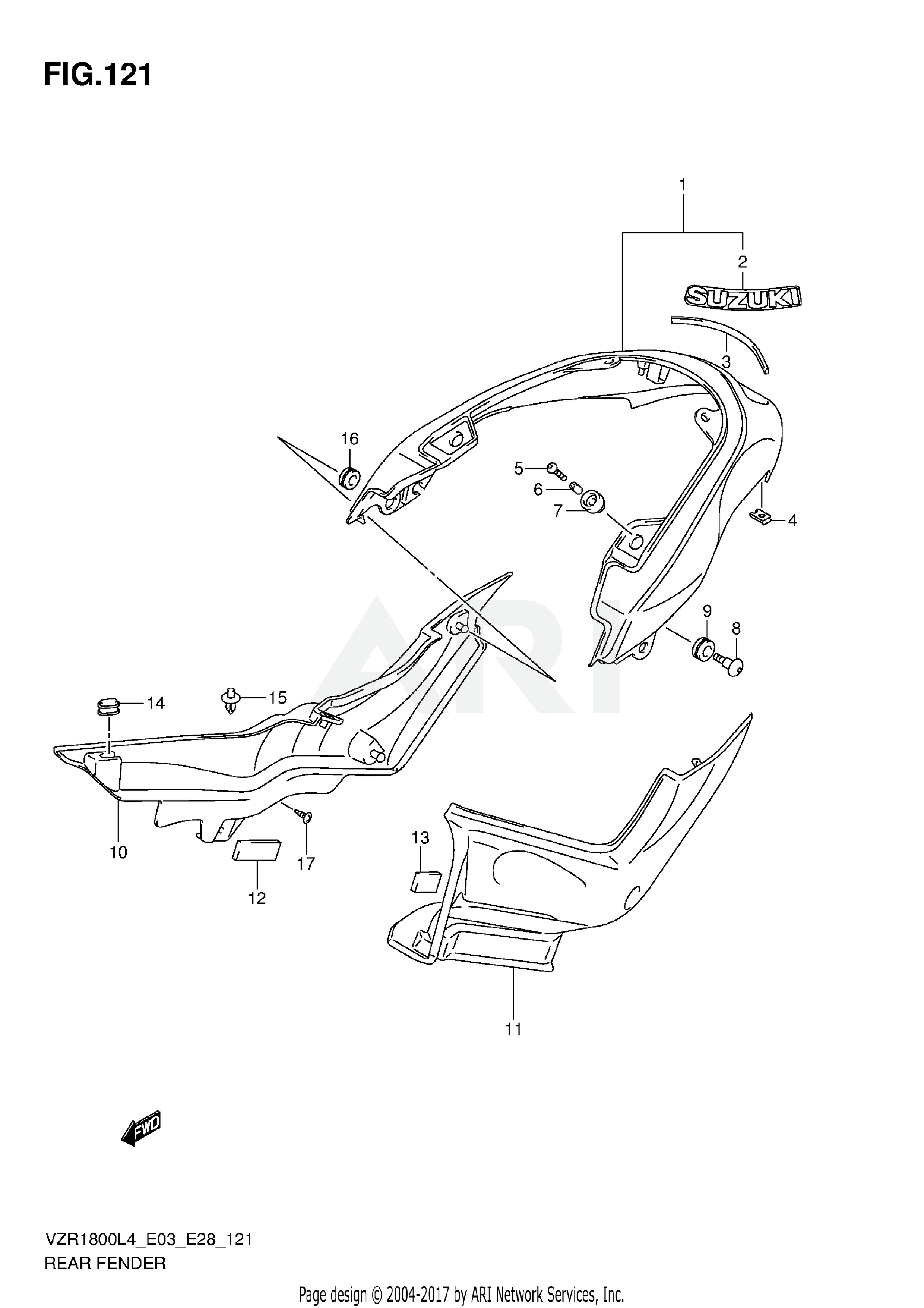 REAR FENDER (VZR1800L4 E33)