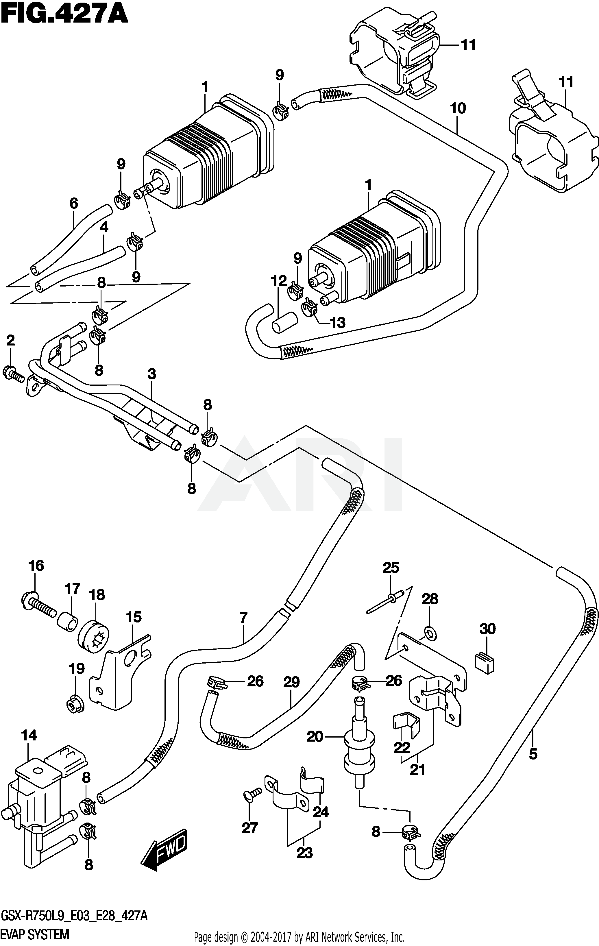 EVAP SYSTEM (GSX-R750L9 E33)