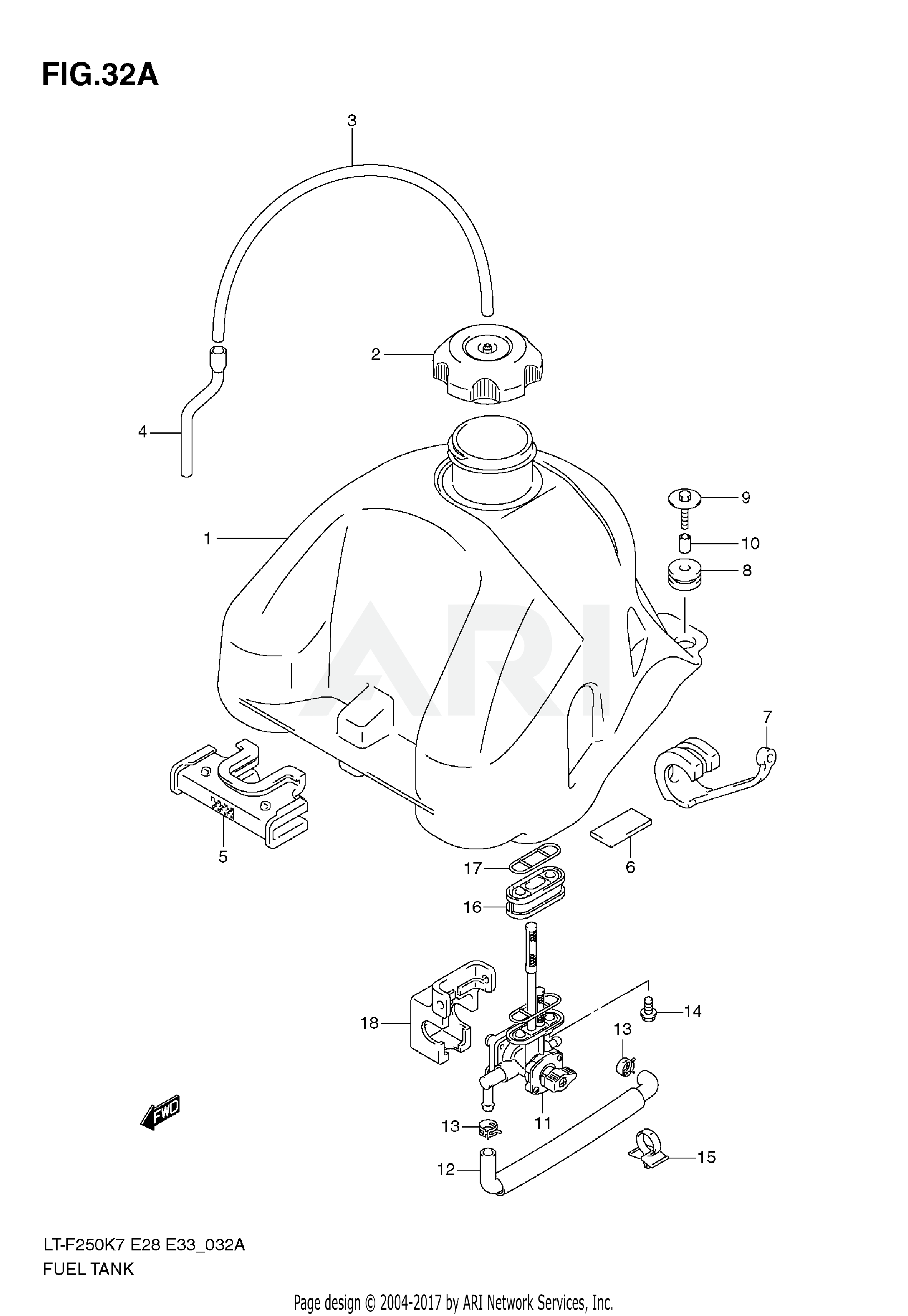 FUEL TANK (MODEL K9)