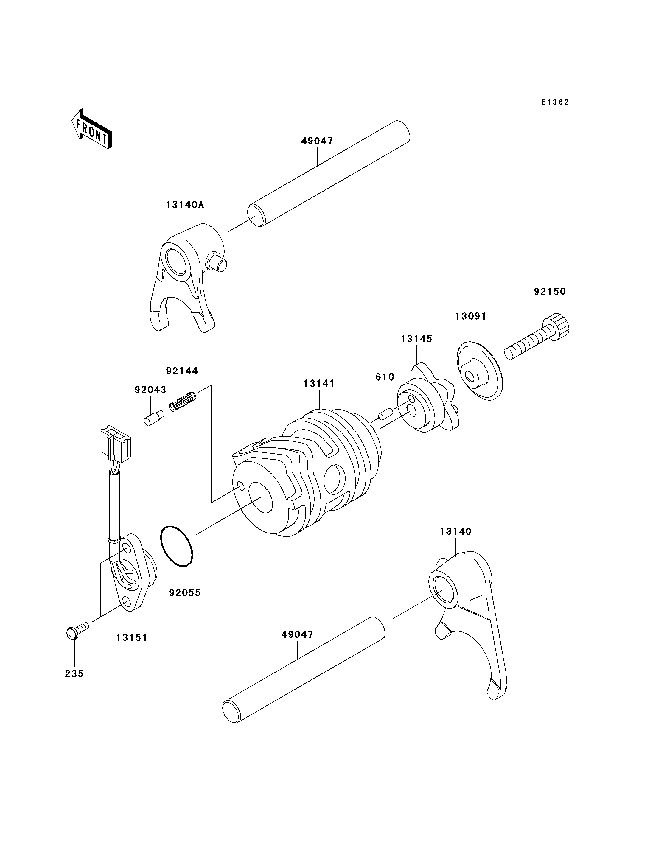 Gear Change Drum/Shift Fork(s)(A1)