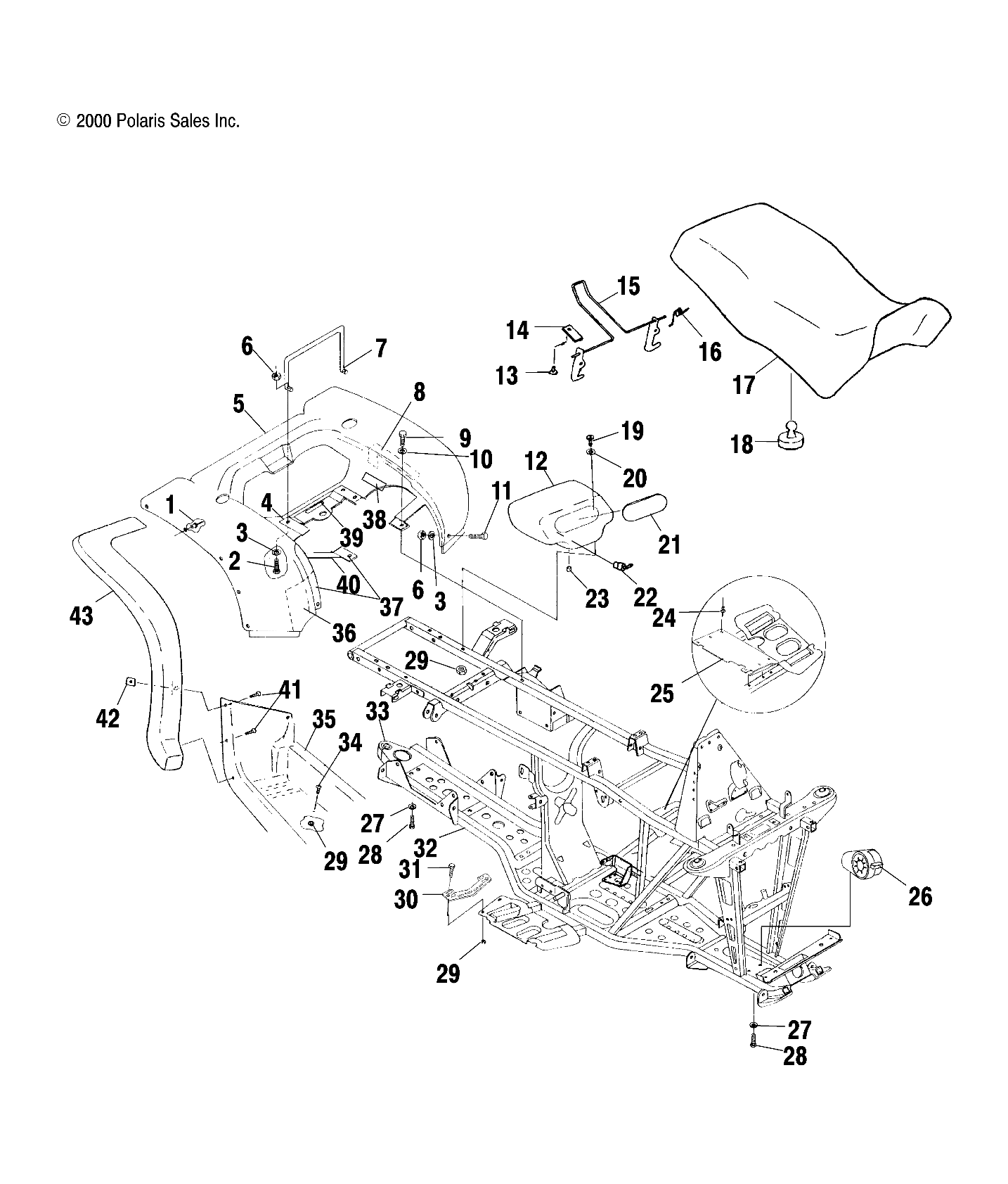 REAR CAB and SEAT - A00CH50AA (4954805480A005)