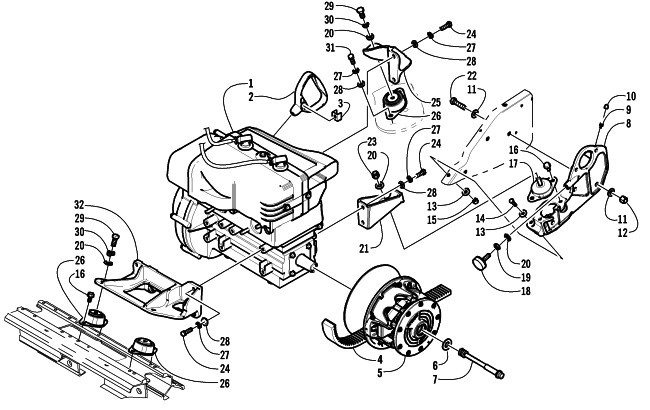 ENGINE AND RELATED PARTS