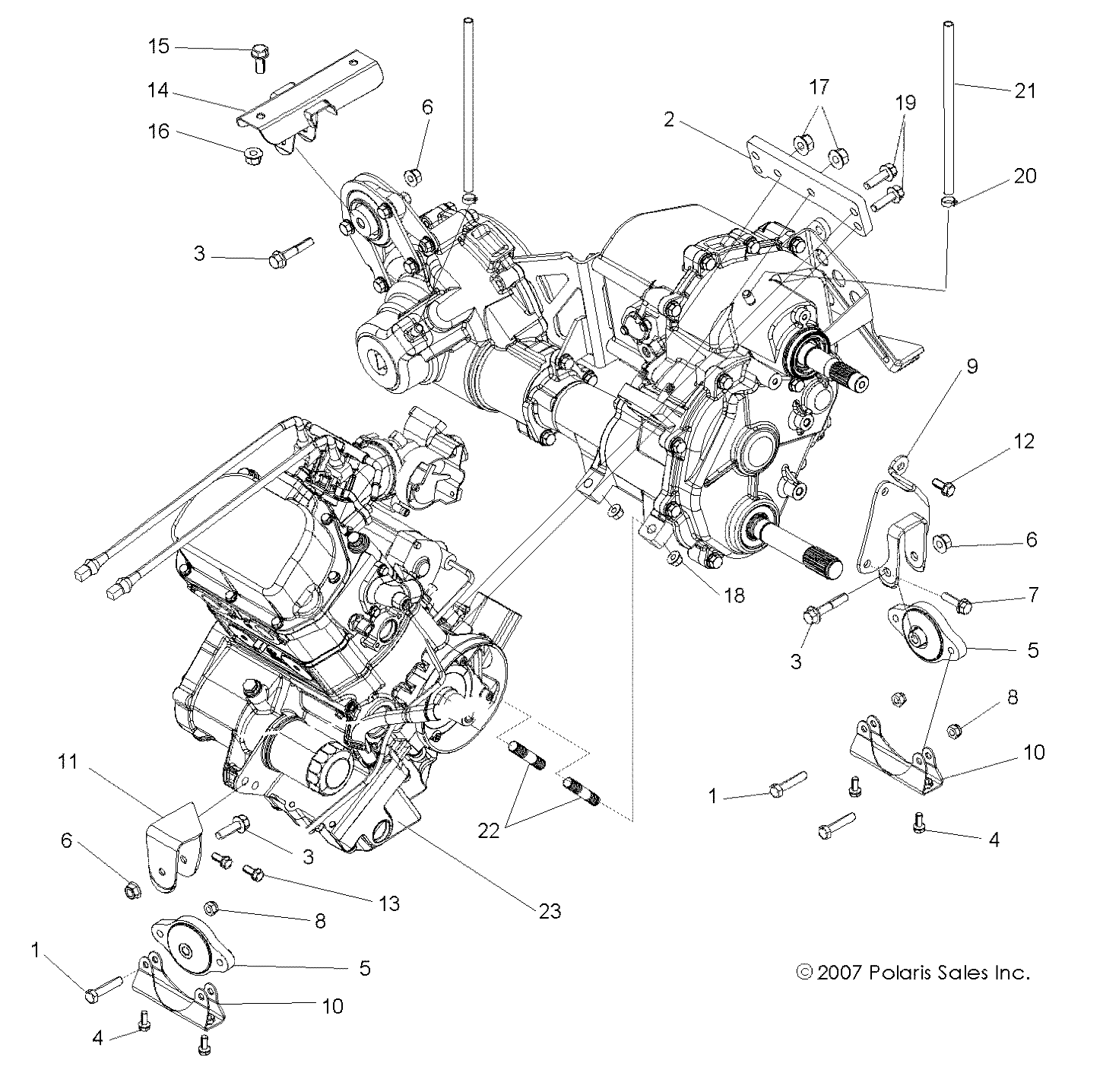 ENGINE/TRANSMISSION MOUNTING - R08VH76AD/AG (49RGRENGINEMTG08VISTA)