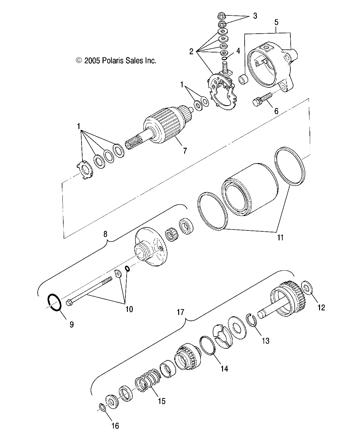 STARTING MOTOR - A05MH42AB/AG/AH (4999200139920013D14)