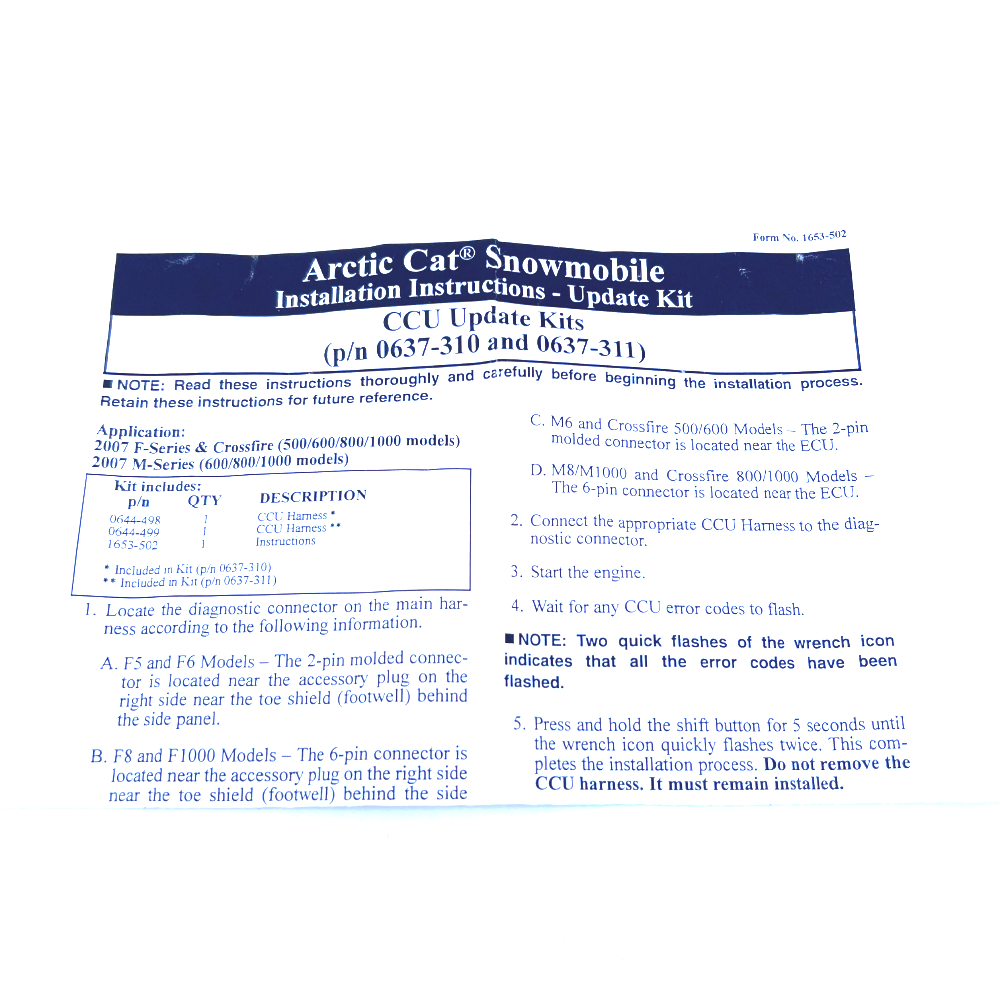 CCU Update Kit 0637-311