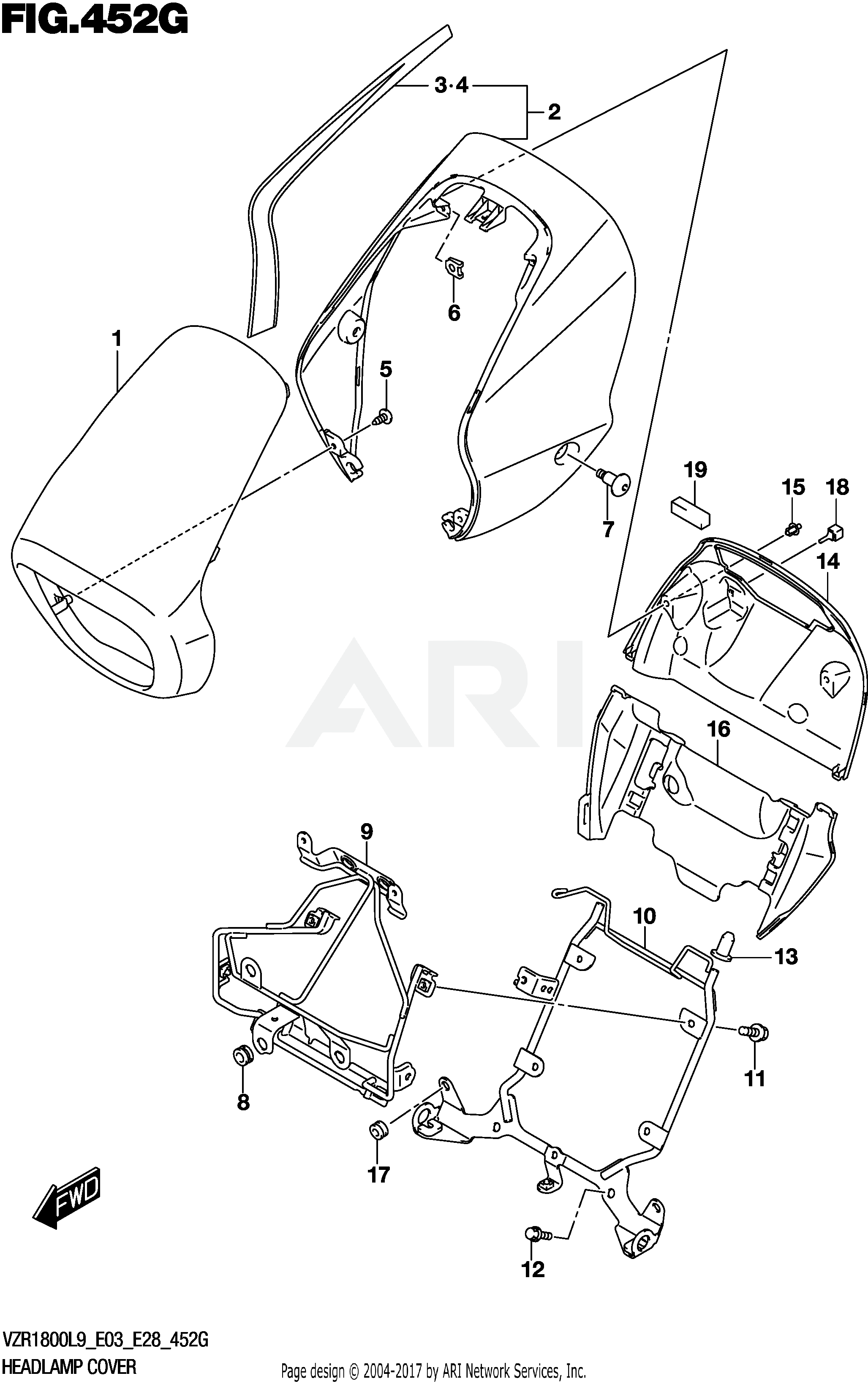 HEADLAMP COVER (VZR1800BZL9 E33) (AV4)