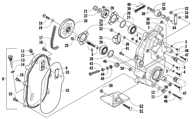 DRIVE/DROPCASE ASSEMBLY