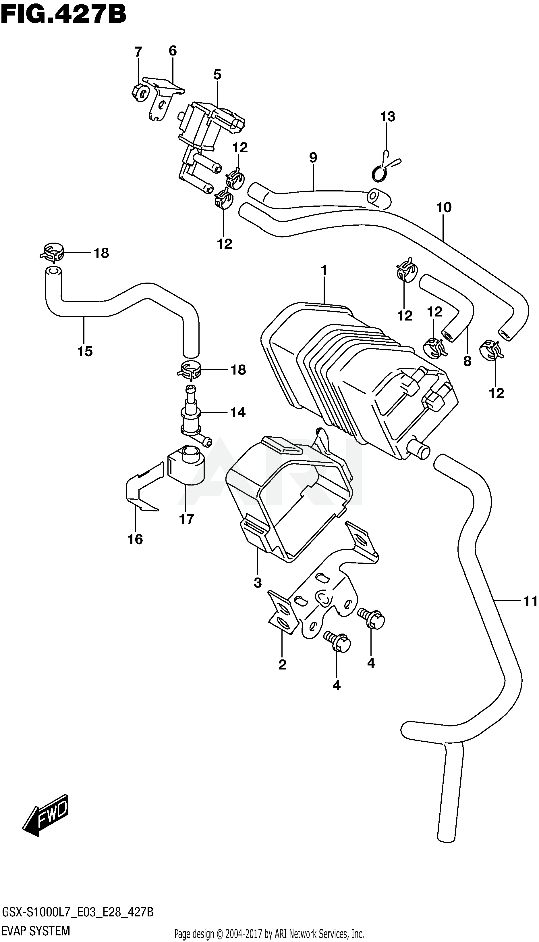 EVAP SYSTEM (GSX-S1000AL7 E33)