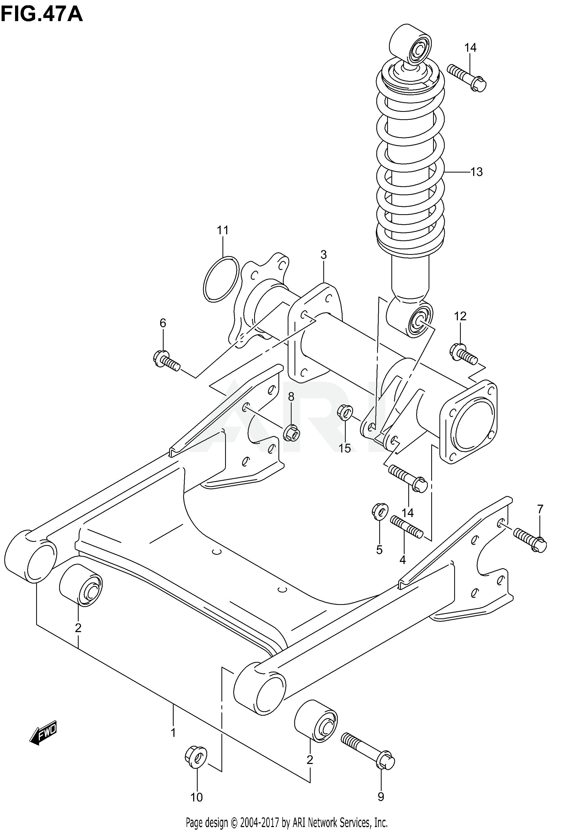 REAR SWINGINGARM (MODEL K5/K6)