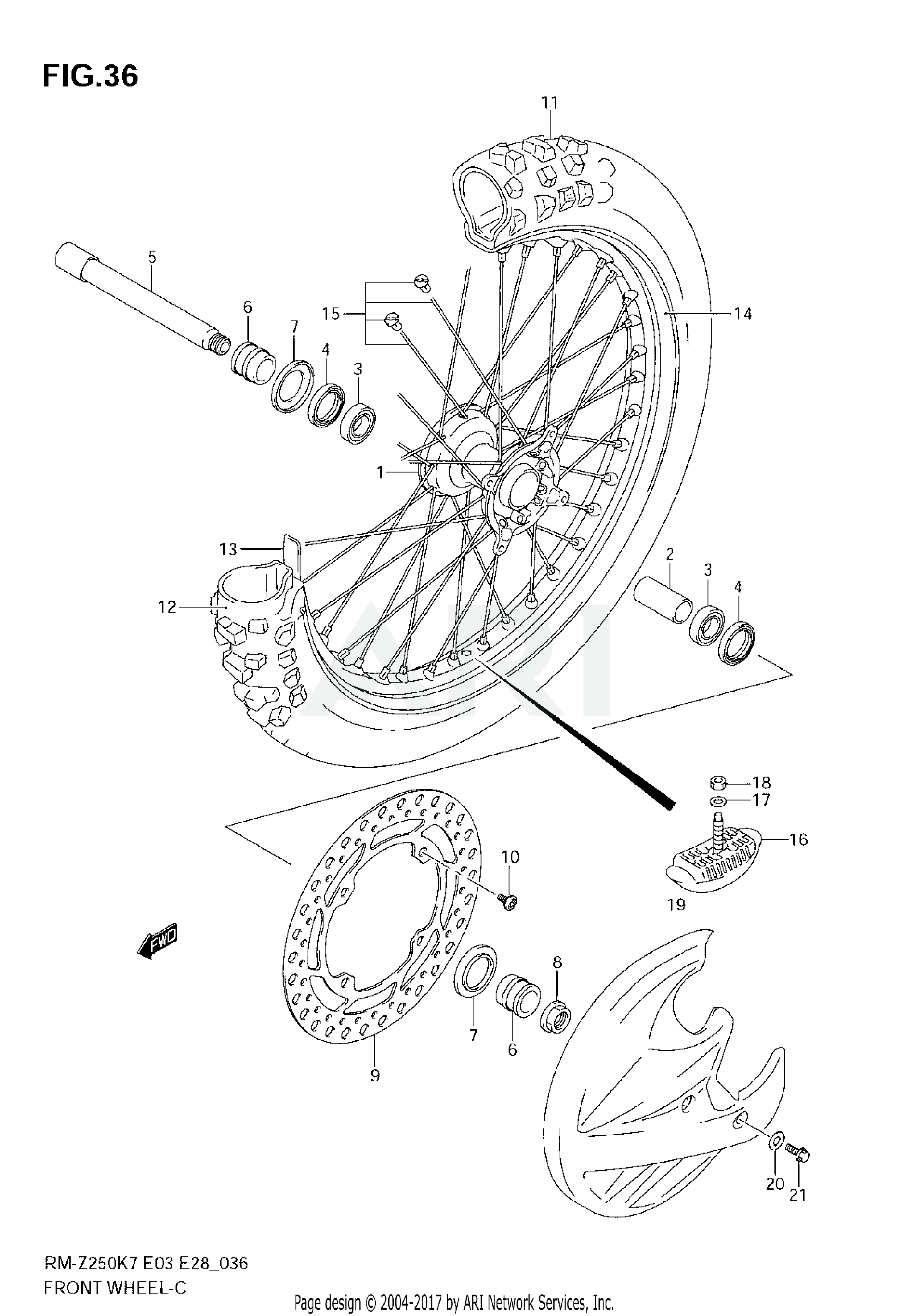 FRONT WHEEL (MODEL K7)