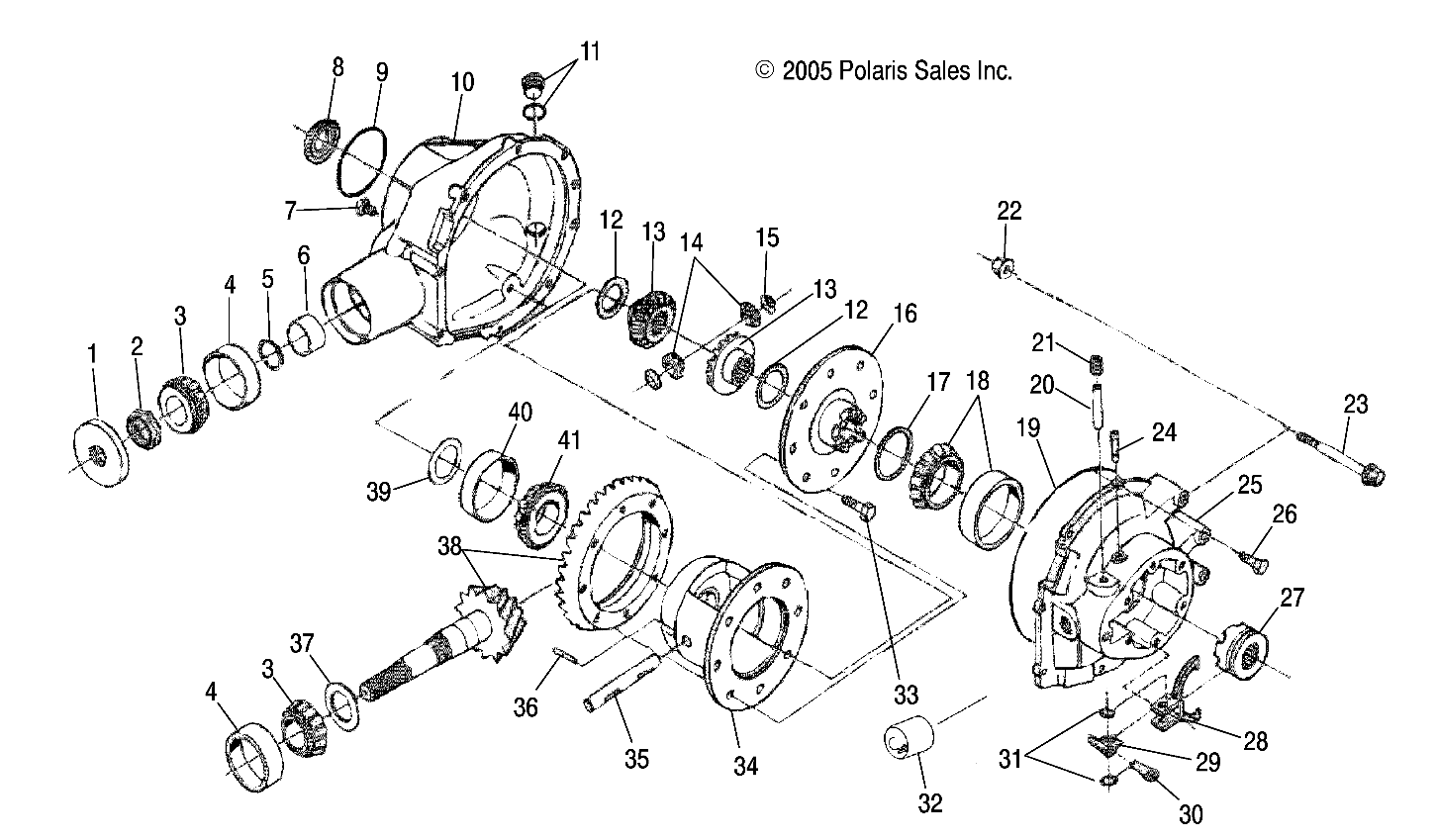 GEARCASE, REAR (BUILT BEFORE 1/15/07) - R07RB50AA/RH50AA (4999202119920211D02)