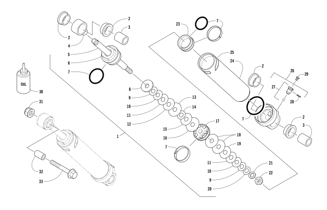 REAR SUSPENSION REAR ARM SHOCK ABSORBER