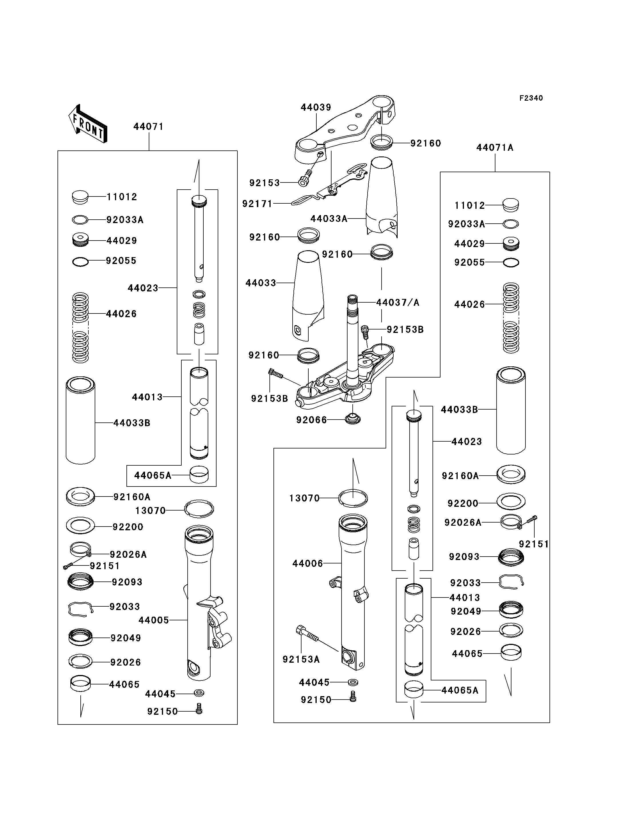 Front Fork(-JKAVN2B1 7A015508)